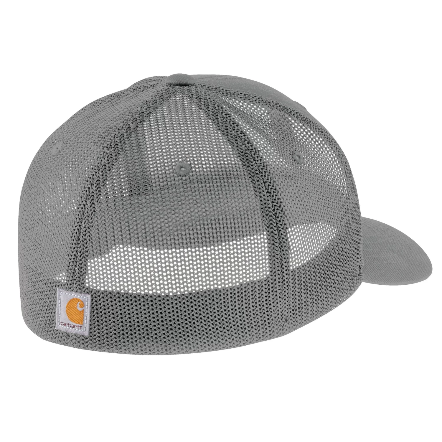 'Carhartt' Men's Rugged Flex Fitted Canvas Mesh-Back Logo Graphic Cap - Asphalt - Image 2