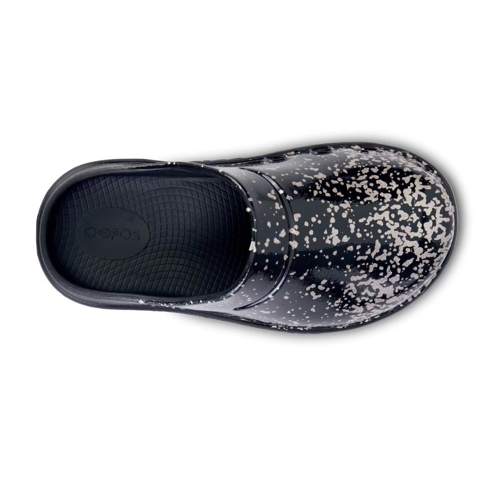 'OOFOS' Women's OOcloog Clog Limited Edition - Black / Champagne Pop - Image 2