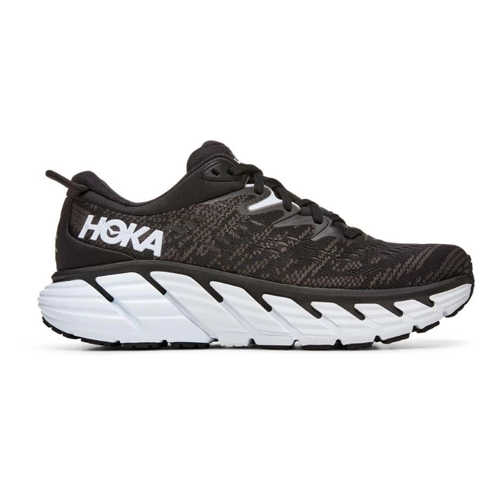 'HOKA' Women's Gaviota 4 - Black / White (Wide) - Image 4