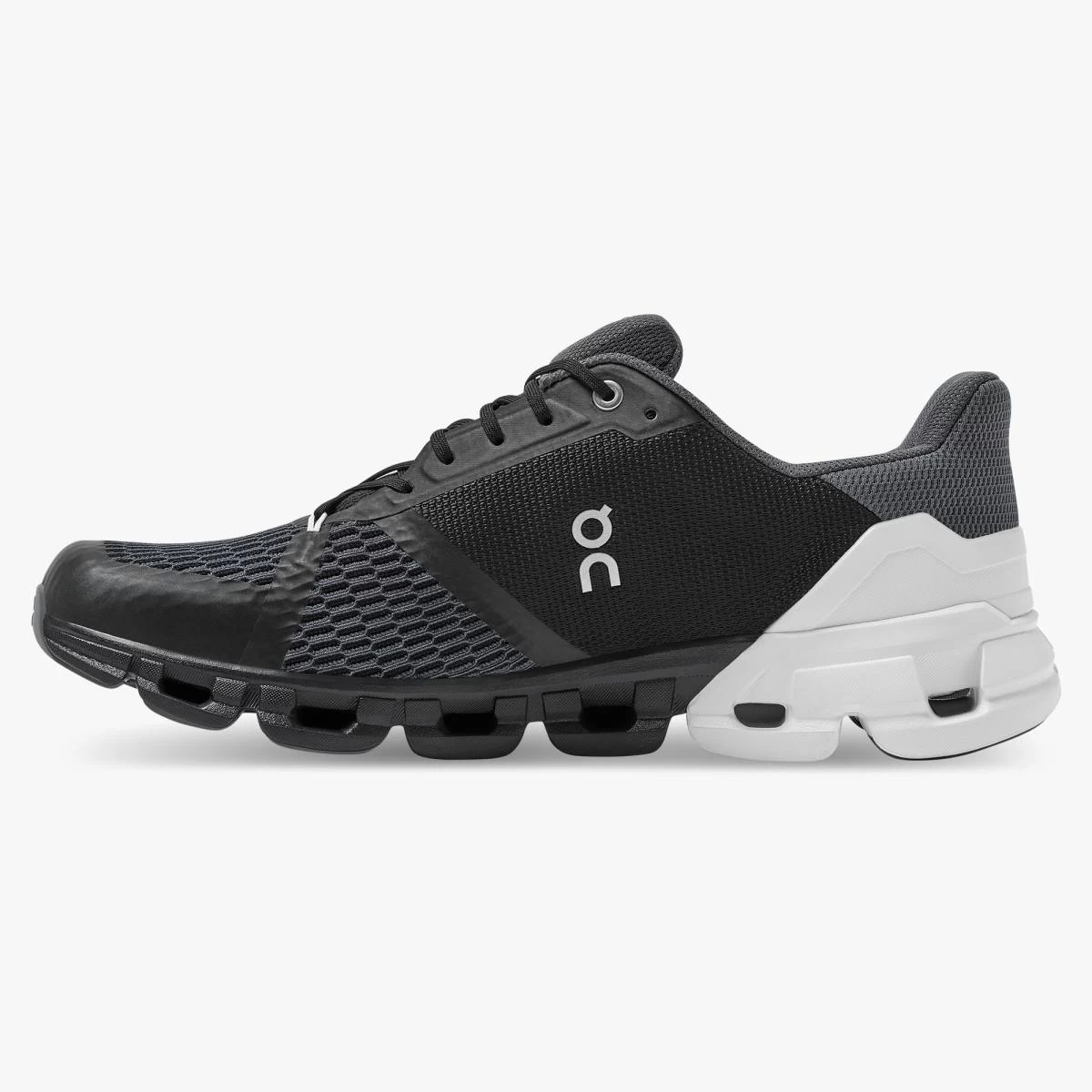 'On Running' Men's Cloudflyer - Black / White (Wide) - Image 5